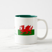 Oh! , Was auftritt! … Waliser-Flaggen-Tasse