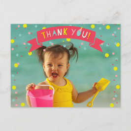 Oh, was Fun Confetti Foto Girl Geburtstag Vielen D Postkarte