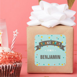 Oh, was Fun Confetti Geburtstag Danke Sticker