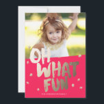 OH WAS FUN FOTO RED Christmas Card Feiertagskarte<br><div class="desc"></div>