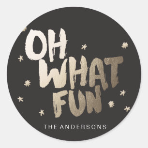 OH WAS FUN STICKER Weihnachtsaufkleber
