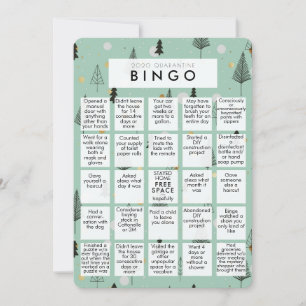 Oh, was für ein Jahr Minze Grn Quarantine Bingo We Feiertagskarte