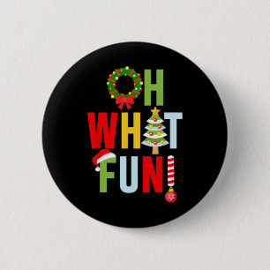 Oh, was für ein lustiges Weihnachten mit Kranz und Button