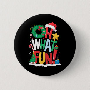 Oh, was für ein lustiges Weihnachten mit Kranz und Button