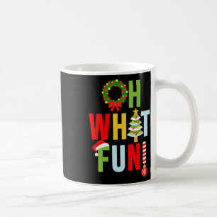Oh was für ein lustiges Weihnachten mit Kranz und Kaffeetasse