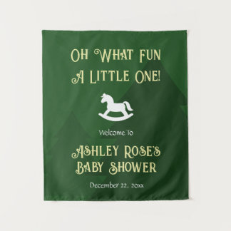 Oh was für ein Spaß, ein Kleines! Babyparty-Schild Wandteppich