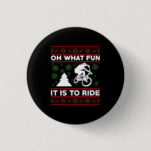 Oh Was Für Ein Spaß Es Ist, Fahrrad Weihnachten Zu Button
