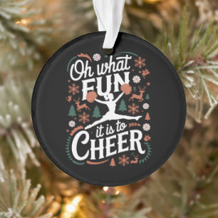 Oh was für ein Spaß es ist, hässliches Cheerleadin Ornament
