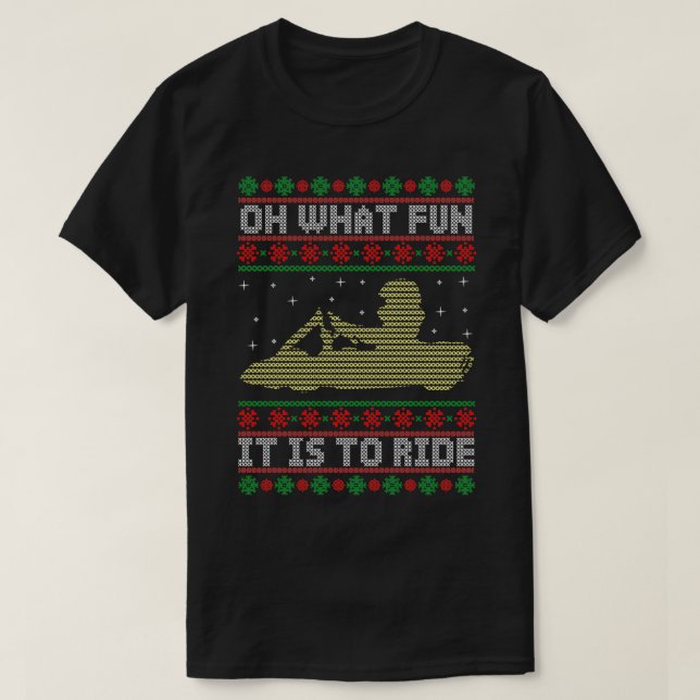 Oh, was für ein Spaß es ist, Kart Ugly Weihnachtsg T-Shirt (Design vorne)
