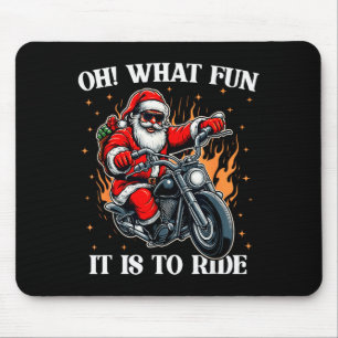 Oh Was Für Ein Spaß Es Ist Motorrad Biker Santa C Mousepad