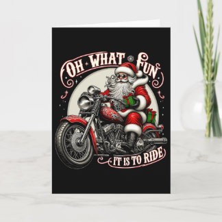 Oh was für ein Spaß es ist, Motorrad Biker Santa X Karte
