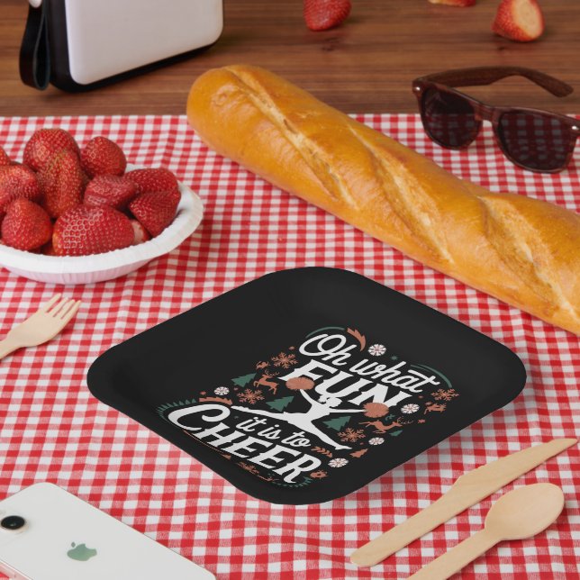 Oh, was für ein Spaß es ist, scheußlich fröhliche  Pappteller (Picknick)