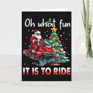 Oh was für ein Spaß es ist, Schneemobil Santa Chri Karte