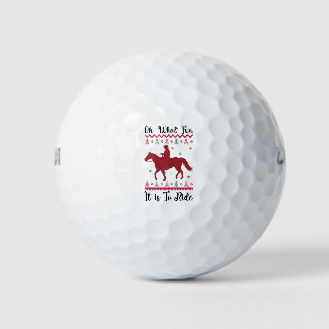 Oh, was für ein Spaß es ist, Weihnachten zu reiten Golfball (Vorderseite)