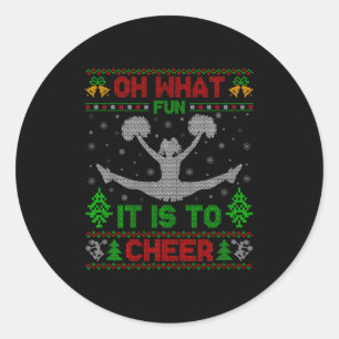 Oh was für ein Spaß es ist, Xmas Cheerleading Häss Runder Aufkleber