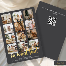 Oh was für ein Spaß Foto Weihnachten Personalisier Folien Feiertagskarte