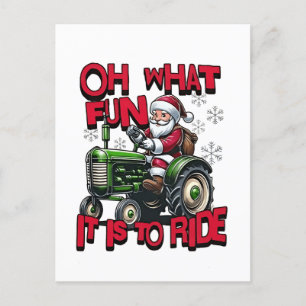Oh Was Für Ein Spaß Ist Es Zu Weihnachten Farmers Ankündigungspostkarte