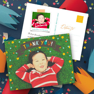 Oh Was Für Ein Spaß Konfetti-Junge Geburtstag Dank Postkarte