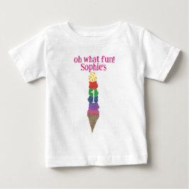 Oh was für ein Spaß! Personalisiertes Eis zum erst Baby T-shirt