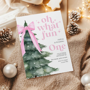 Oh Was Für Ein Spaß Weihnachtsbaum 1. Geburtstag Einladung