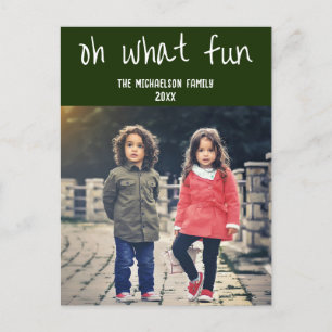 Oh was für ein Spaß: Weihnachtsfamilienfoto Feiertagspostkarte