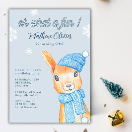Oh, was für ein Spaß Winter 1. Geburtstag Einladung
