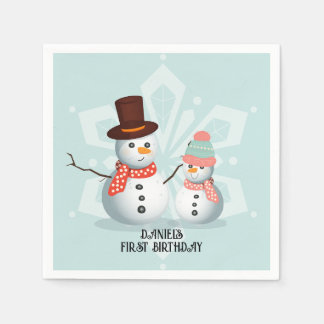 Oh Was Für Ein Spaÿ Schneemann Geburtstag Serviette