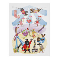 Oh, was für ein Zirkus! glänzendes Plakat
