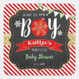 "Oh, was für eine Freude, das ist ein Junge!" Weih Quadratischer Aufkleber