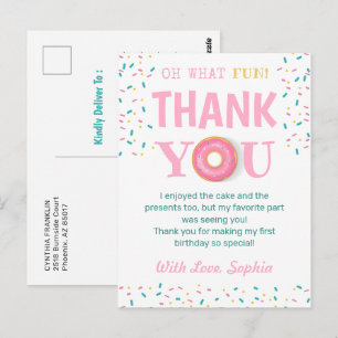 Oh Was Für Eine Lustige Donut-Geburtstagsfeier Dan Postkarte