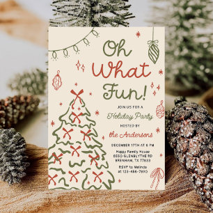Oh Was Für Eine Lustige Handgezeichnete Weihnachts Einladung