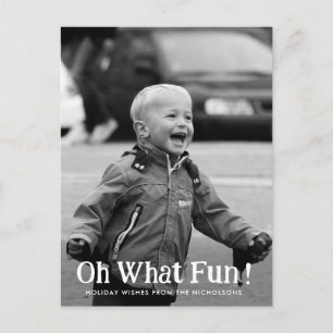 Oh, was für eine lustige Typografie moderne Urlaub Feiertagspostkarte