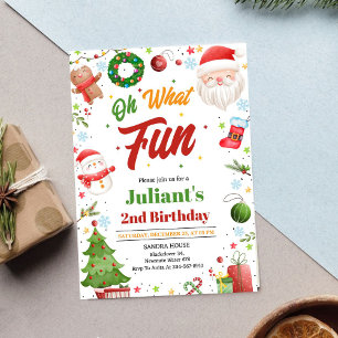 Oh Was Für Eine Lustige Weihnachts-Geburtstagseinl Einladung