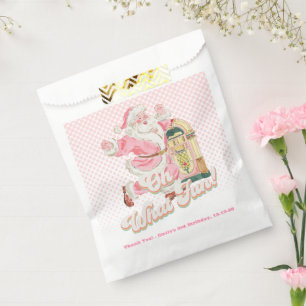 Oh, was lustig-rosa Retro Weihnachtsmann Geburtsta Geschenktütchen