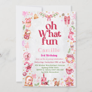 oh was lustiges Mädchen Weihnachten Geburtstag Ein Einladung