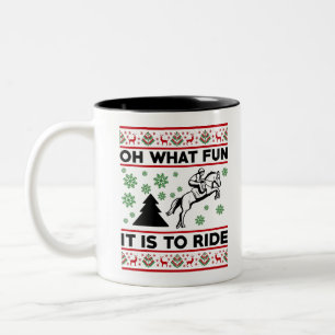Oh, was macht es für einen Spaß, auf einem hässlic Zweifarbige Tasse