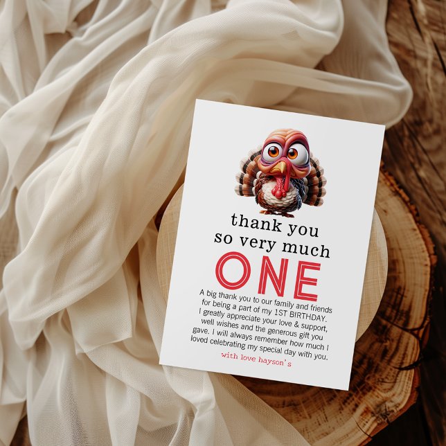 Oh, was macht Spaß Karikaturen Türkei 1. Geburtsta Dankeskarte (Von Creator hochgeladen)