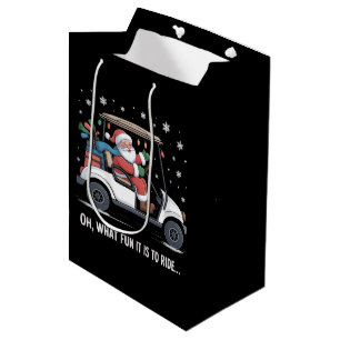 Oh was macht Spaß, wenn man Santa im Golfcart fähr Mittlere Geschenktüte