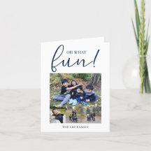 Oh, was Spaß 4 Foto Collage Navy Blue Weihnachten