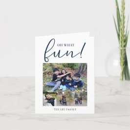 Oh, was Spaß 4 Foto Collage Navy Blue Weihnachten