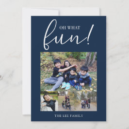 Oh, was Spaß 5 Foto Collage Navy Blue Weihnachten