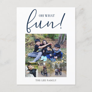 Oh, was Spaß 5 Foto Collage Navy Blue Weihnachten