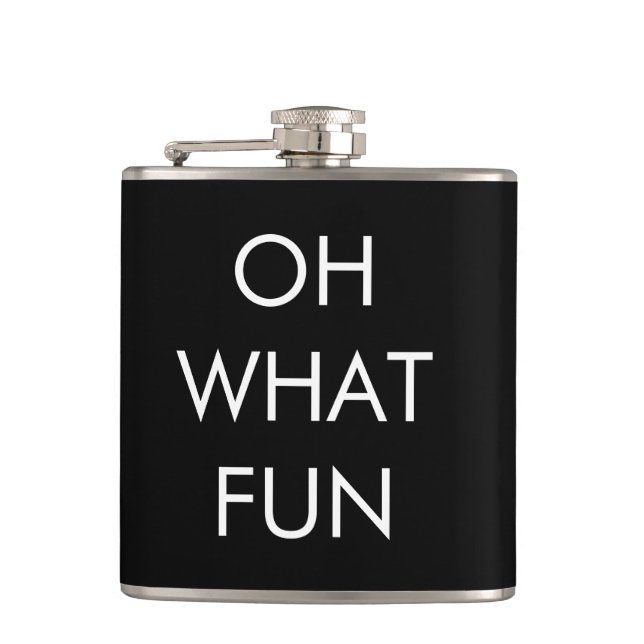 Oh, was Spaß Black Christmas Flask Flachmann (Vorderseite)