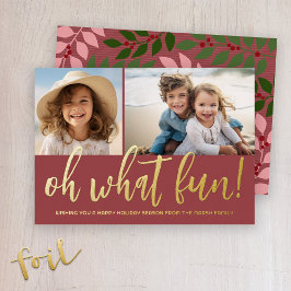 Oh, was Spaß - Boho Colors - Foto - Botanisch Folien Feiertagskarte