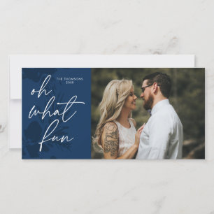 Oh, was Spaß Bright Christmas Blue Holiday Card Feiertagskarte