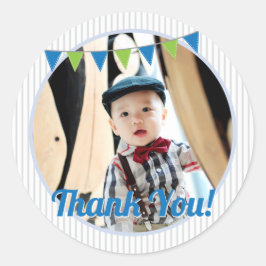 Oh, was Spaß, ein blaues Grün zu sein Danke Runder Aufkleber