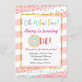 Oh, was Spaß Erste Geburtstagseinladung Einladung