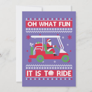 Oh, was Spaß es ist Golf zu reiten Ugli Weihnachte Einladung