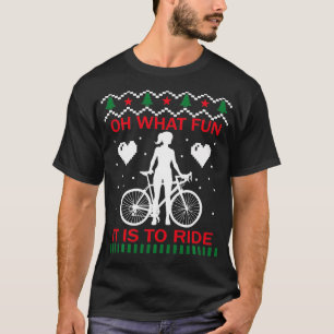 Oh, was Spaß es macht, Fahrrad Weihnachtsrad zu fa T-Shirt