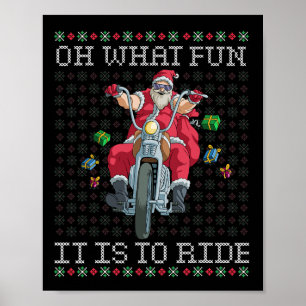 Oh, was Spaß es macht Motorrad Weihnachtsgif zu fa Poster
